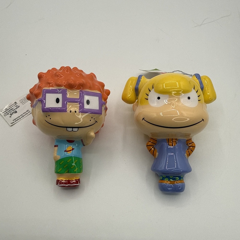 Nickelodeon Rugrats Chuckie & Angelica‎ Decoupage Christmas Ornament Set Ruz